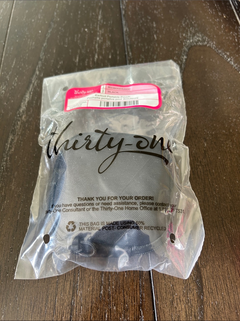 thirty-one Black Travel Pouch Organizer